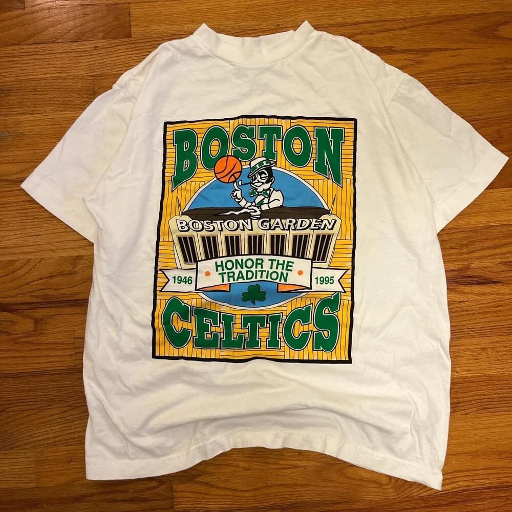 1995 Boston Celtics Boston Garden  Basketball Graphic T Shirt